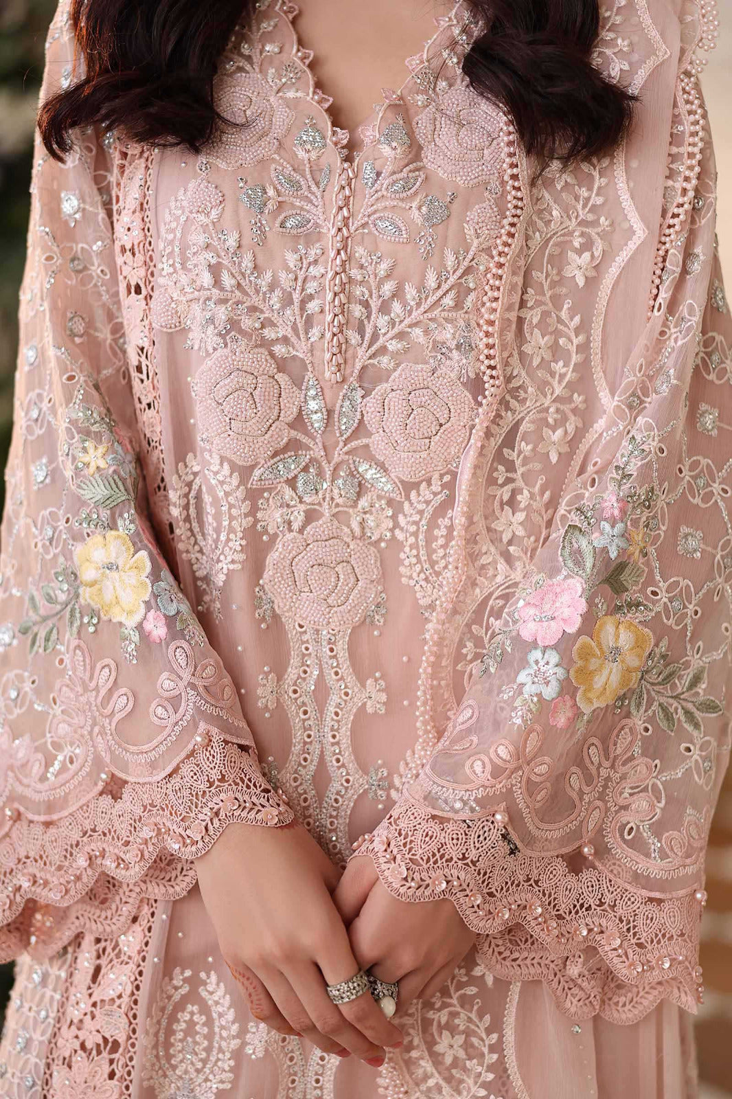 Embroidered Hand Embellished Chiffon