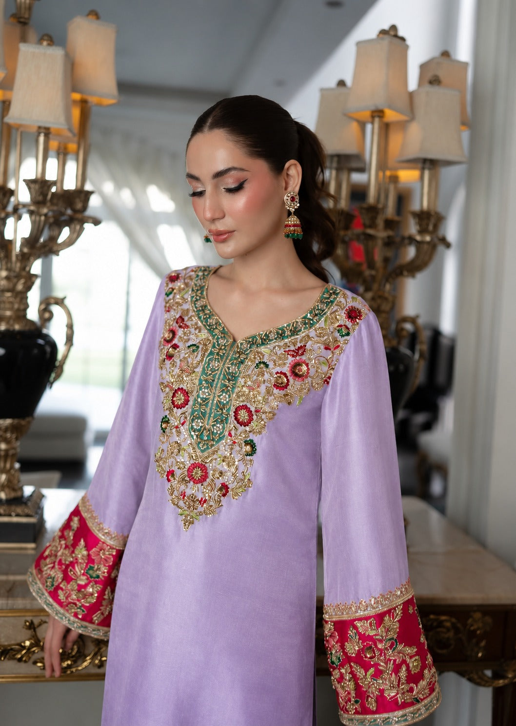 The Lavender Hand Embellished Wedding