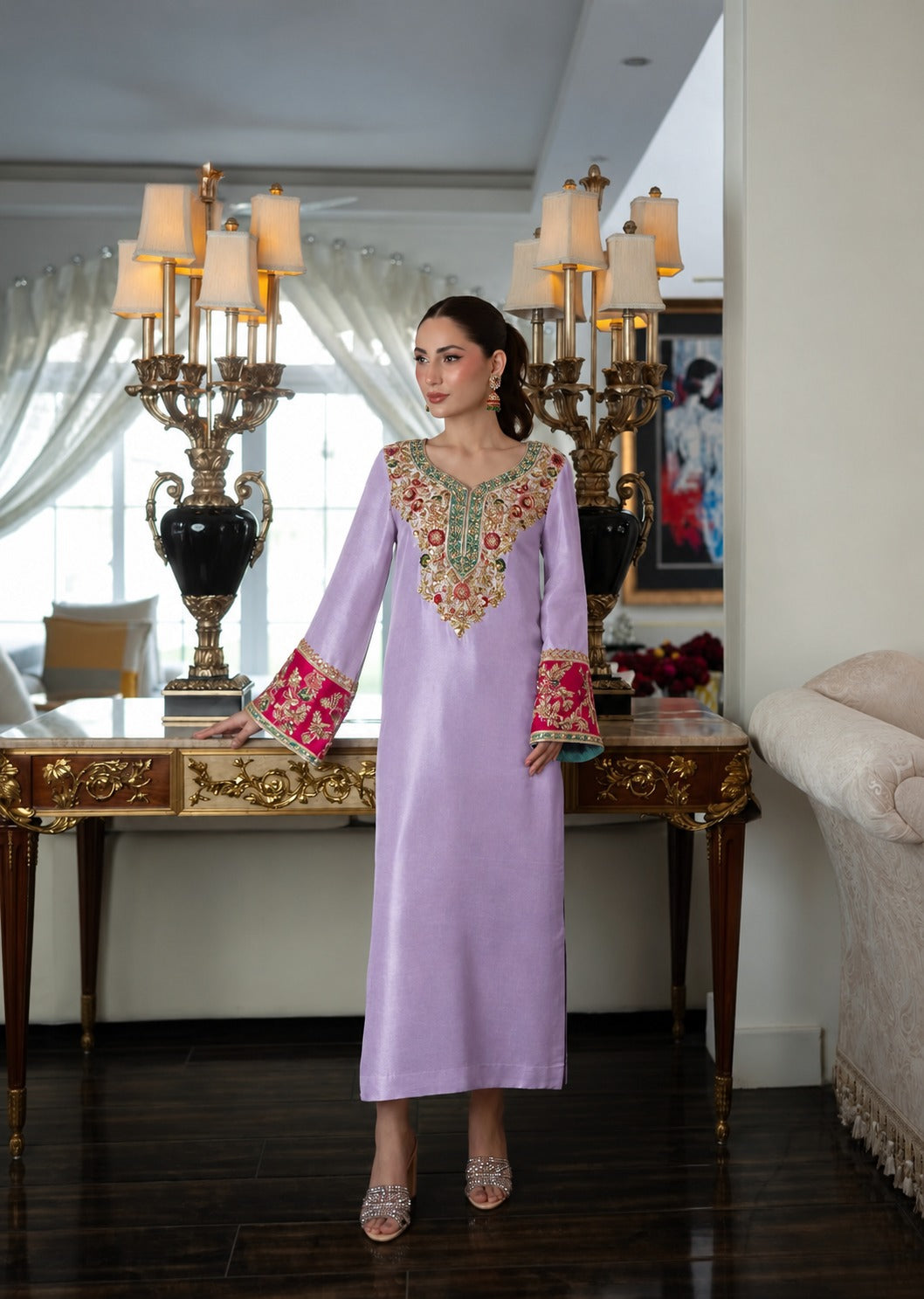 The Lavender Hand Embellished Wedding