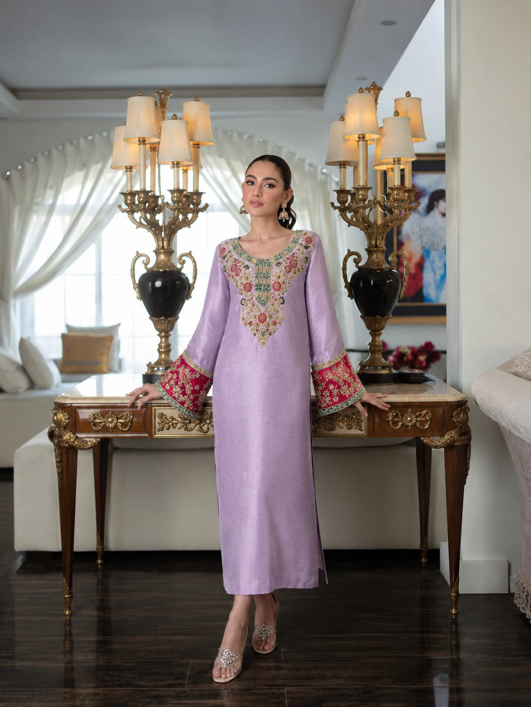 The Lavender Hand Embellished Wedding