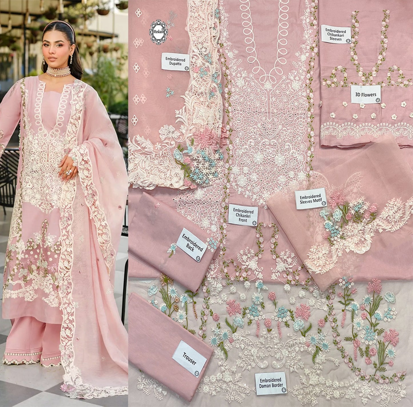 Luxury Lawn Embroidered | Chikankari