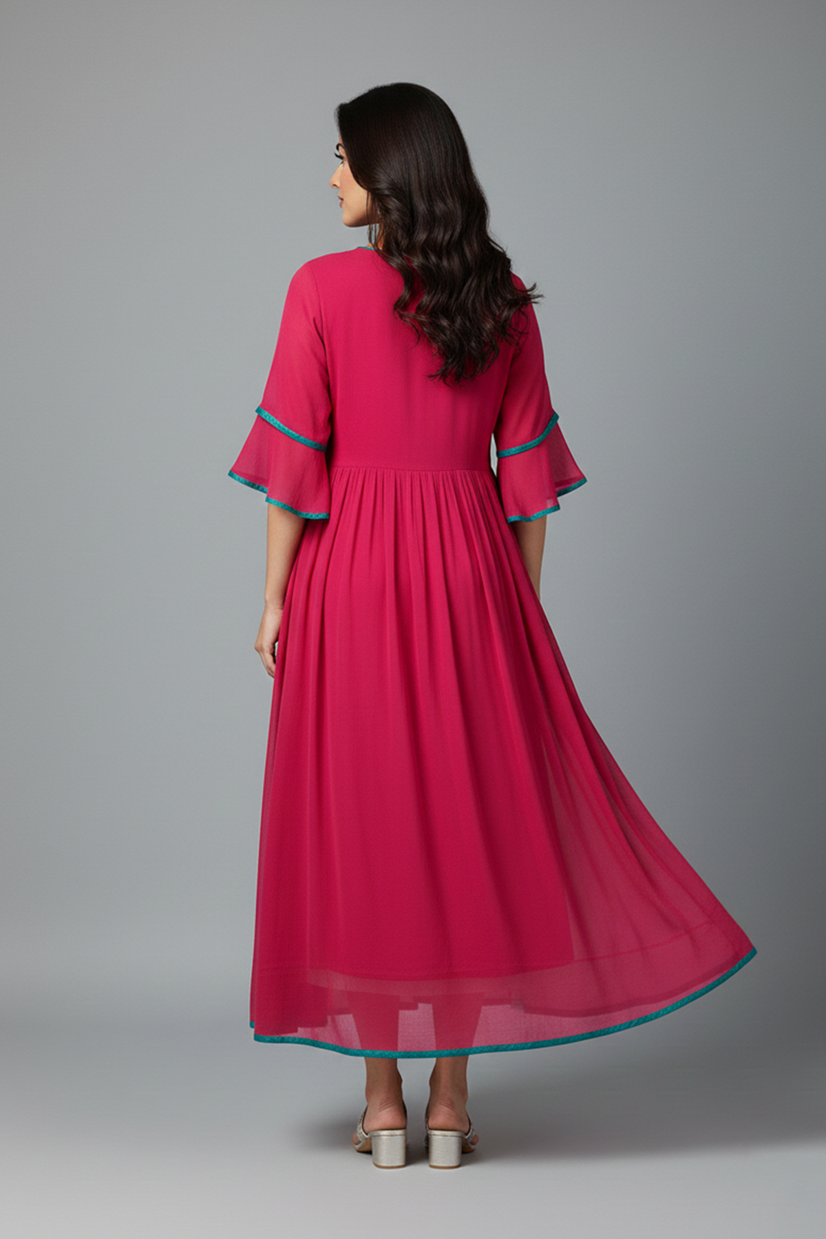 Deep Magenta Tassel Dress