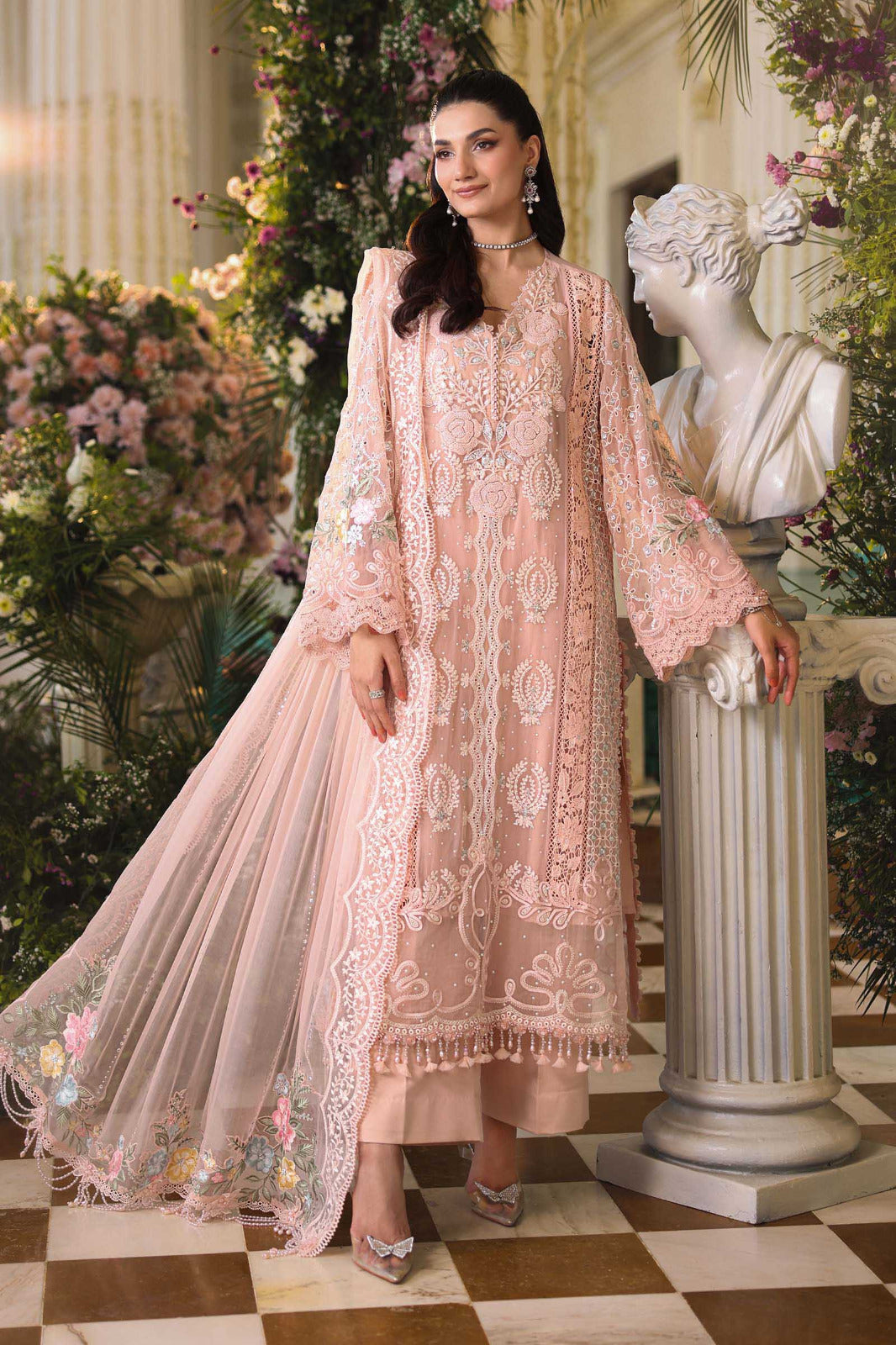 Embroidered Hand Embellished Chiffon