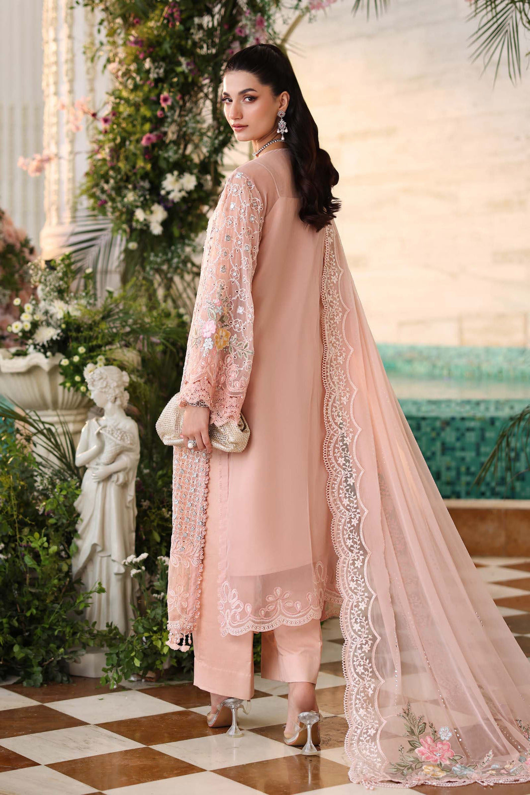 Embroidered Hand Embellished Chiffon