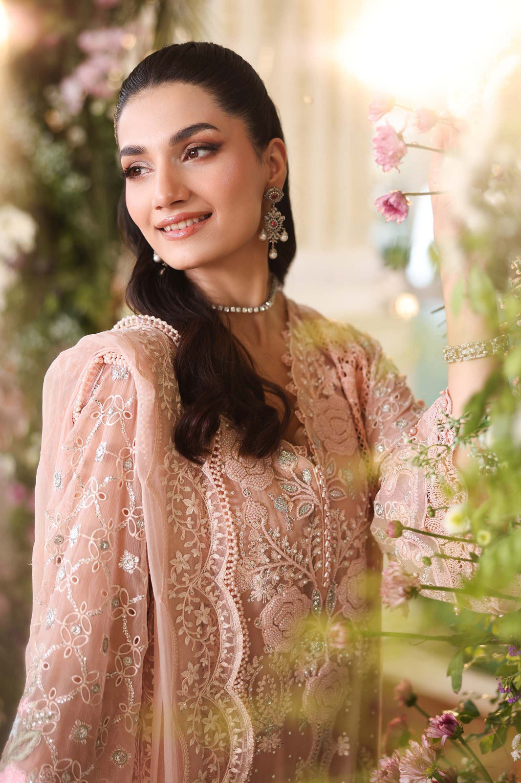 Embroidered Hand Embellished Chiffon