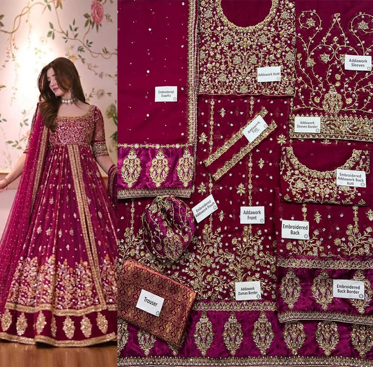 The Hand Embellished Pishwas Maxi Wedding