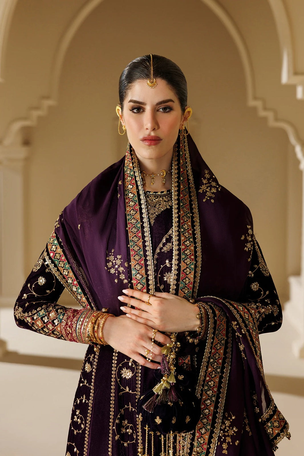 The Goddess Velvet Formal Kalidar Maxi